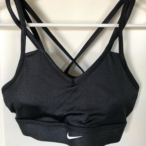 Nike Indy black strappy sports bra EUC size M
